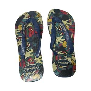 Havaianas Disney Mickey Mouse Women's 9/10 Men's 8 Blue Rubber Flop New